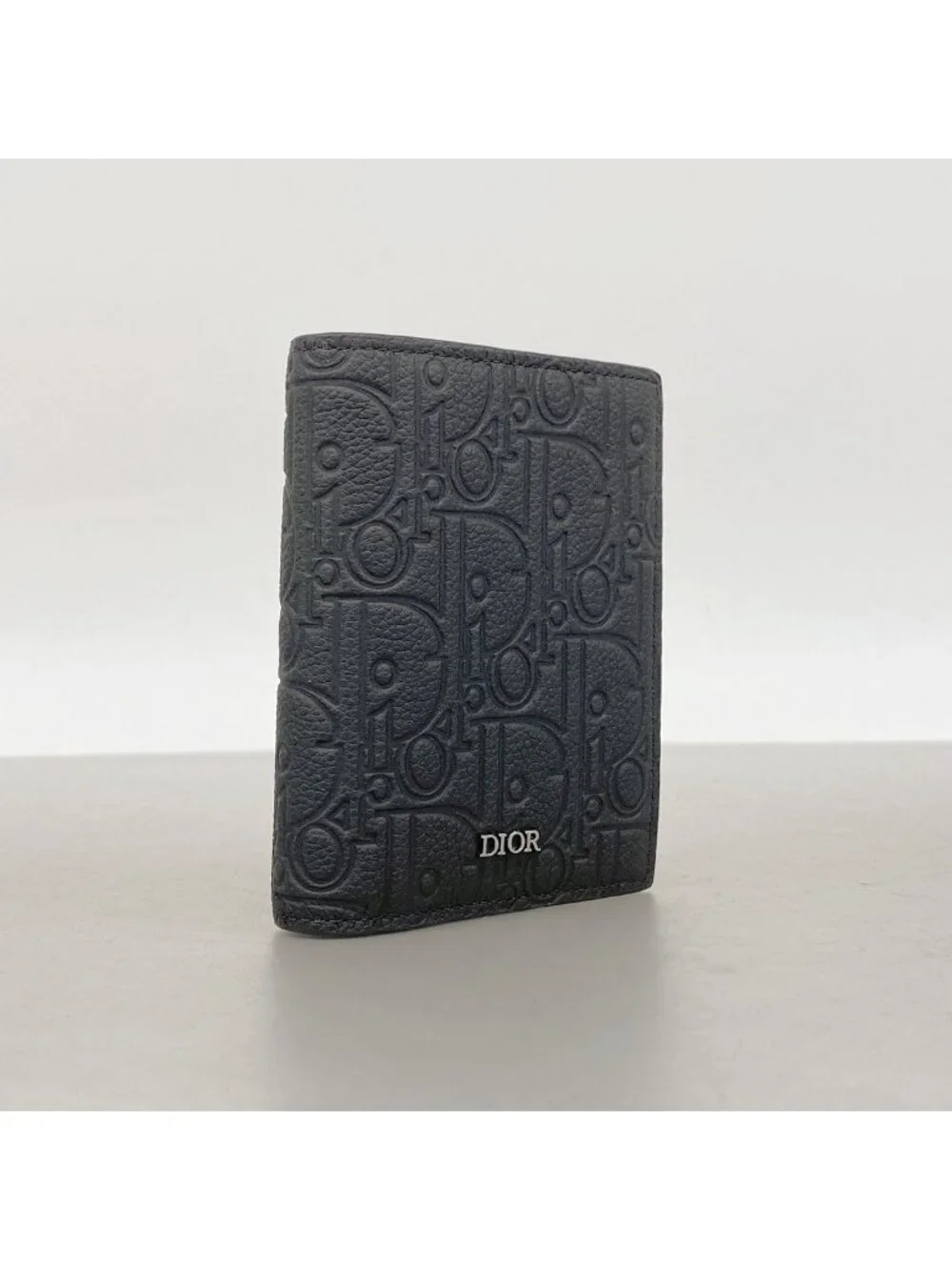 Dior Wallet Gravity Leather Black Silver
